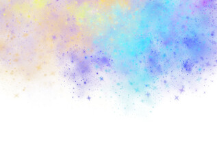 colourful nebula on transparent background clipart
