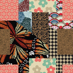 Contemporary Art Butterfly Seamless Design