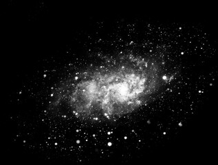 white galaxy on black background illustration, galaxy nebula art - science illustration