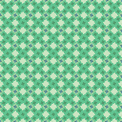 Green Quilting Style Pinwheel Pattern Design