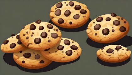 cookies with chocolate chips clip art