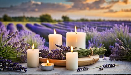 candles with lavender