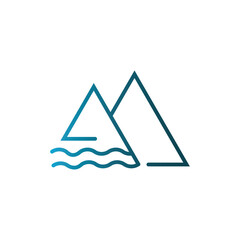 Simple mountain outline vector logo