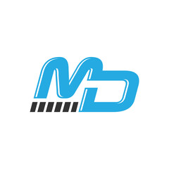 Initial letter md logo design vector