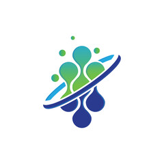  Science logo creative molecule design vector