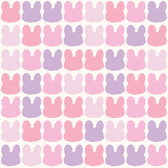 Minimal Bunny Silhoutte Seamless Design