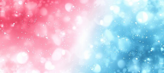 Obraz premium Abstract artistic bokeh banner background with elegant light blue and delicate pale pink hues