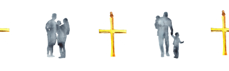 Watercolor hand drawn illustration thanksgiving to the Lord,christian family border.Christian. Decorative border for the background of Christian publications, the design of banners, cards, sites