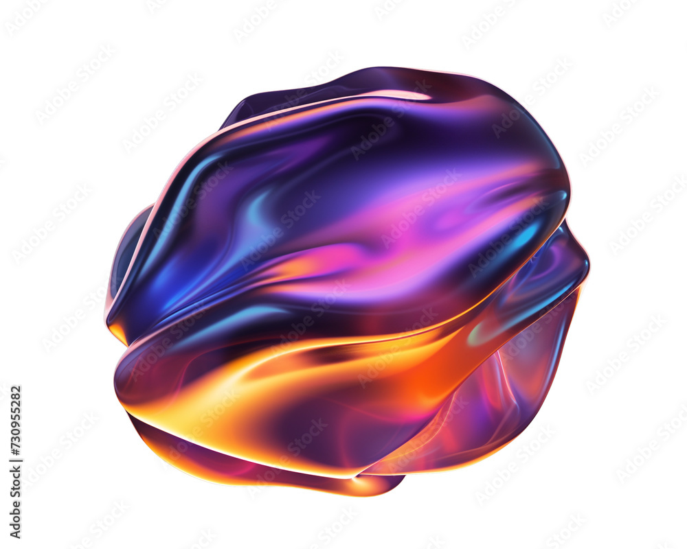 Poster bold colorful abstract liquid shape isolated. melted distorted blob form. trendy background shape pn