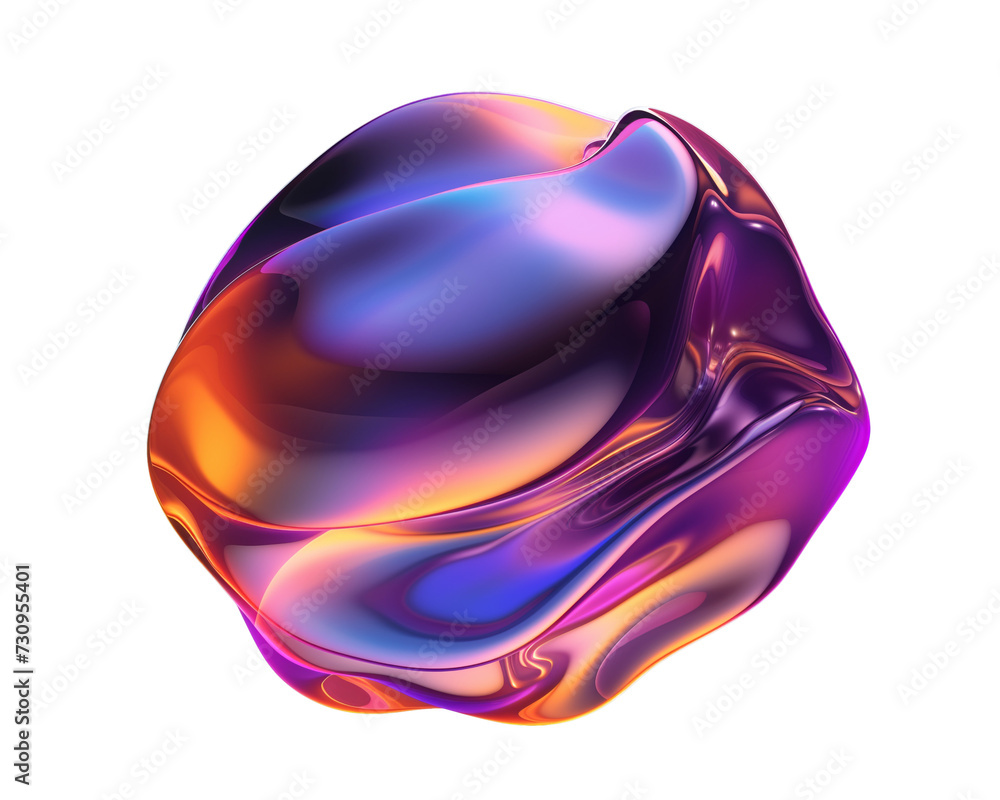Poster bold colorful abstract liquid shape isolated. melted distorted blob form. trendy background shape pn