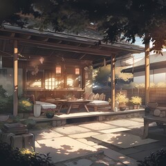 Tranquil Japanese Garden House