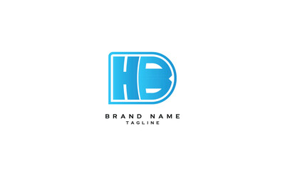 Obraz premium DHB, DBH, HDB, HBD, BHD, BDH, HB, BH, Abstract initial monogram letter alphabet logo design