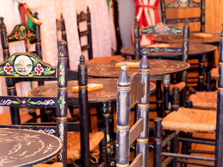 Detail of Chairs inside a Caseta 