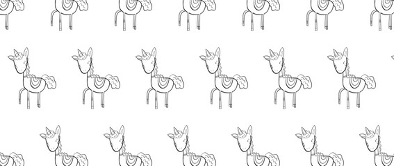 Unicorn seamless pattern 
