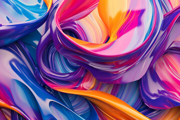 Close Up View of Colorful Paint