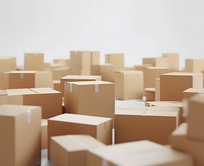  cardboard boxes on a white background