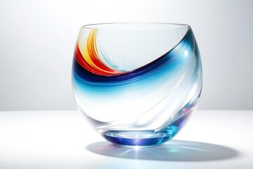 透明で涼しげなガラスのコップ