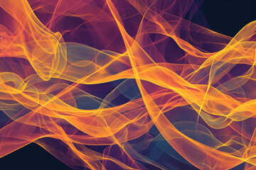 Close-Up of Fiery Flames Against a Dark Background