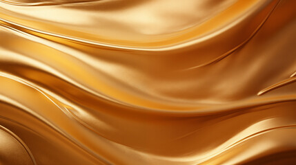 Glimmering waving golden realistic metallic texture. Celebrating award ceremony gold metal pattern...