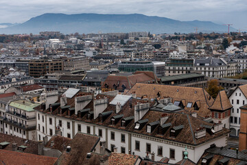 Fototapeta premium views over geneva switzaland 