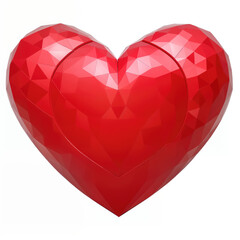 Naklejka na ściany i meble Heart in hi-tech style. Valentine's card. Abstract illustration. AI generated.