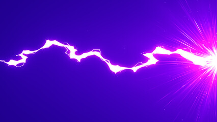 ビリビリと電撃が走る紫色のエフェクト