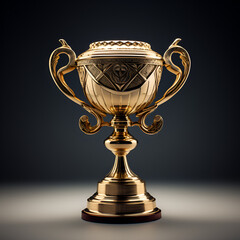 Fototapeta na wymiar Gold trophy cup isolated 