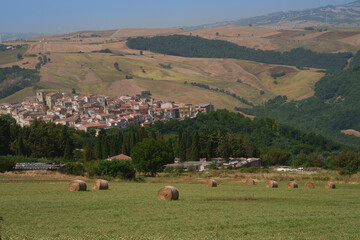 Country landscape near Volturara Appula, Apulia, Italy