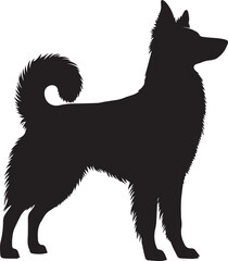 Dog silhouette black and white