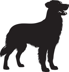 Dog silhouette black and white
