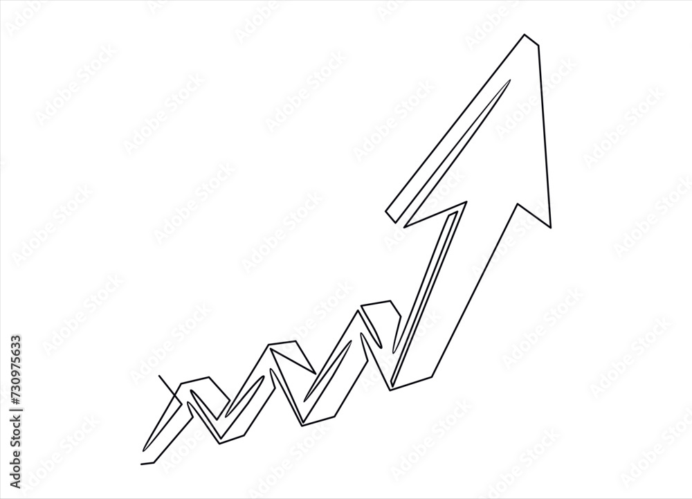 Poster arrow icon line continuous drawing vector. one line arrow icon vector background. arrow icon. contin