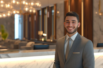 Warm Welcome: Italian Hotel Manager Ensuring Guest Satisfaction