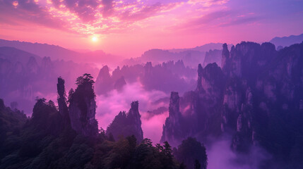 Zhangjiajie national forest park.  - obrazy, fototapety, plakaty