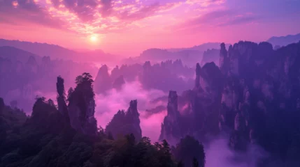 Raamstickers Zhangjiajie national forest park.  © Vika art