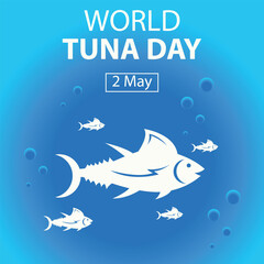 illustration vector graphic of group of tuna fish in the sea, perfect for international day, world tuna day, celebrate, greeting card, etc.