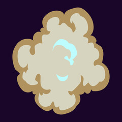 Explosion animation. Cartoon burst effect of  comic boom and bang. Bomb blasts or explosive power energy flash, war game attacks animation.  illusration