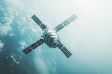 Obraz premium Blank Infinity: Satellite in a Pure Cosmos