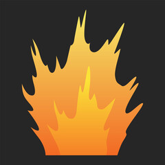 Explosion animation effect for game. Burst explosion in cartoon style. Bomb or bang.  isolated illustration