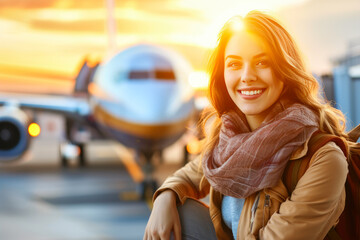 Fototapeta premium Traveling Soul: Backpacker's Journey Unfolds