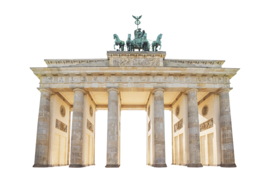 Brandenburg Gate or Berlin Gate isolated png