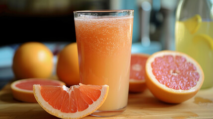 Freshly squeezed grapefruit juice.