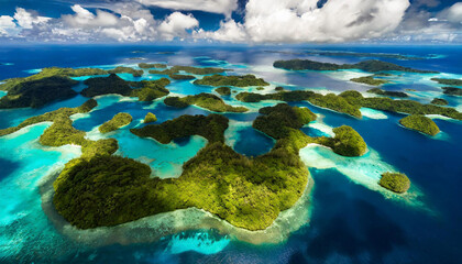 Fototapeta na wymiar Archipel inspiré de Palau en Micronésie