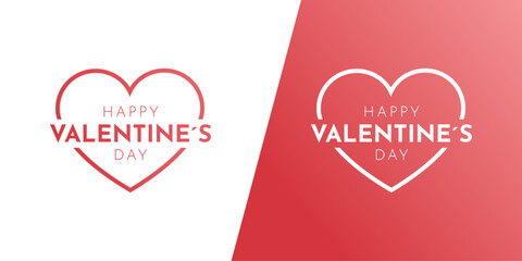Fototapeta na wymiar Valentine day logo design