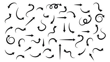 Hand Drawn Abstract Arrow Collection Vector