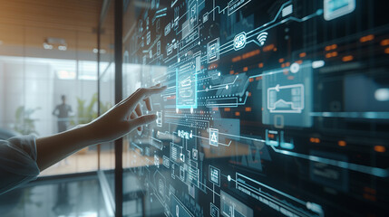 Touchscreen, digital, modern 