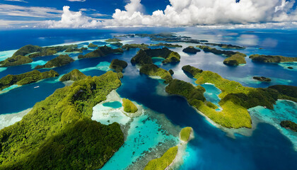 Archipel inspiré de Palau en Micronésie - obrazy, fototapety, plakaty