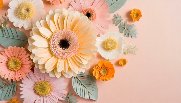 bouquet of flowers text space