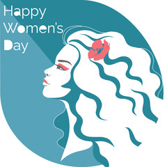 8 march international womens day vector illustration concept, woman illustration