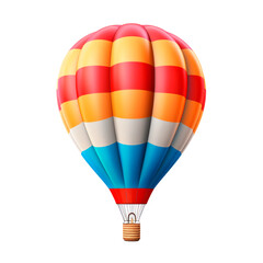 Hot air balloon. Isolated on transparent background.