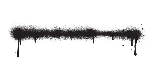 Vector black color spray paint or graffiti design element on the white wall background.	